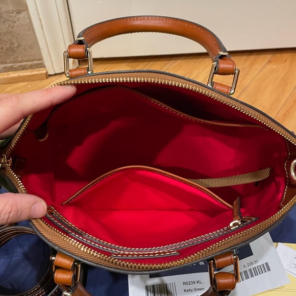 SOLD Dooney & Bourke Kelly Green Darcy Satchel - Picture 8 of 13